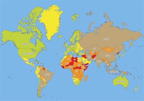 The Most Dangerous Countries Revealed In A Map 9travel Destinations