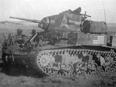 Us Light Tank M3 Stewart Of The 1st Armored Division In Tunisia