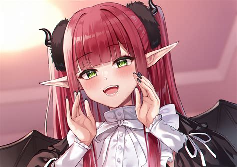 壁纸 Kitagawa Marin Sono Bisque Doll Wa Koi Wo Suru 动漫女孩 恶魔女孩 翅膀 红头发 喇叭 Pointy Ears 女佣服装