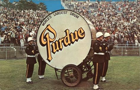 Worlds Largest Drum Purdue University West Lafayette In Postcard