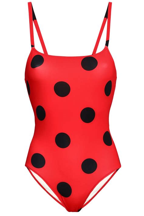 Solid And Striped Synthetic The Nina Polka Dot Swimsuit Red Lyst