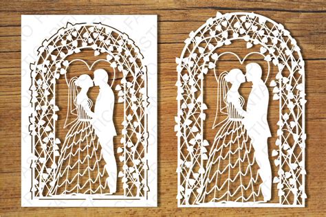 Wedding Card 2 Svg Files For Silhouette Cameo And Cricut 69454 Cut
