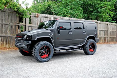 Hummer H2 Wrapped With A Satin Black Wrap Outfitted On Some 22 Fuel