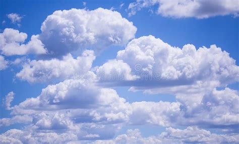 Blue Summer Sky With Clouds Background Stock Image Image Of Bright
