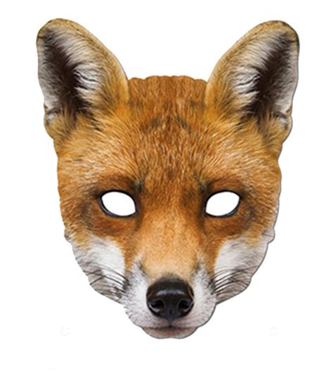 Fox Animal Card Party Face Mask In Stock Now With Free Uk Delivery