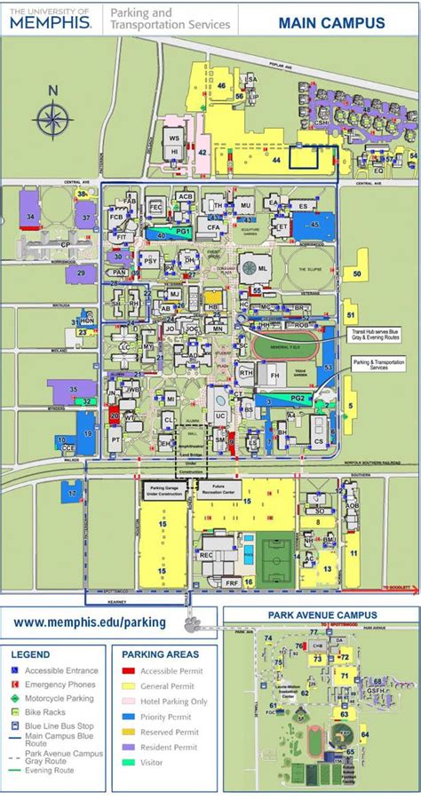 University Of Memphis Campus Map World Map