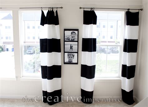 The Creative Imperative Black And White Horizontal Striped Curtains
