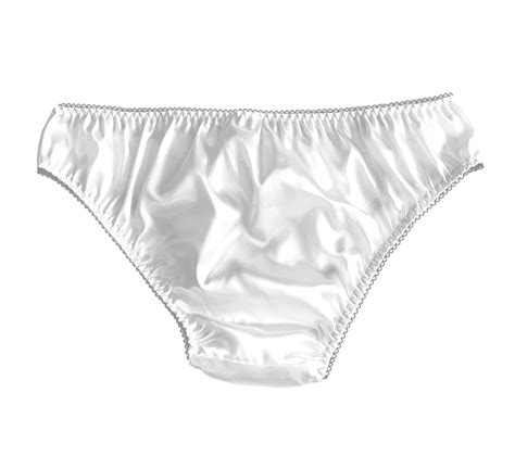 Bianco In Raso Frilly Sissy Mutandine Bikini Slip Biancheria Intima