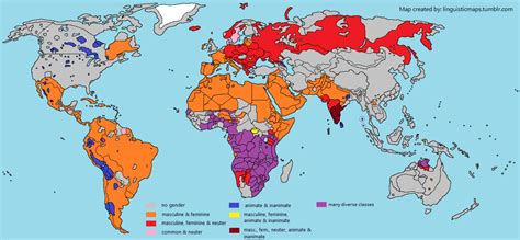 linguistic maps — 5 1 1 gender categories note 1 the languages