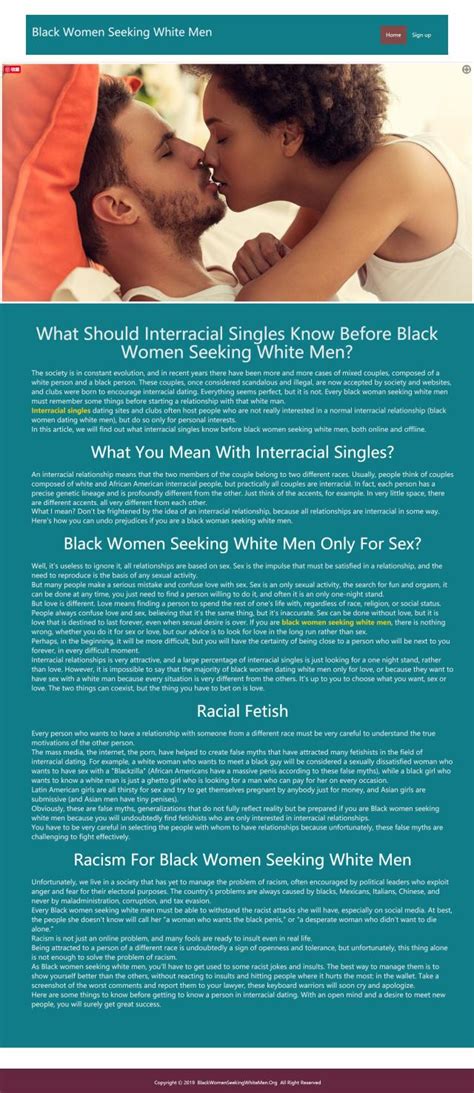 what should interracial singles know before black women seeking white men by tinderforadult issuu