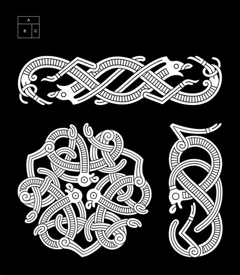 One can see that the ringerike style has developed from the mammen style, although there are a number of significant differences: Jelling Style | Viking art, Viking embroidery, Viking symbols