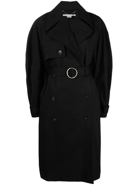 Stella Mccartney Double Breasted Belted Trench Coat Farfetch