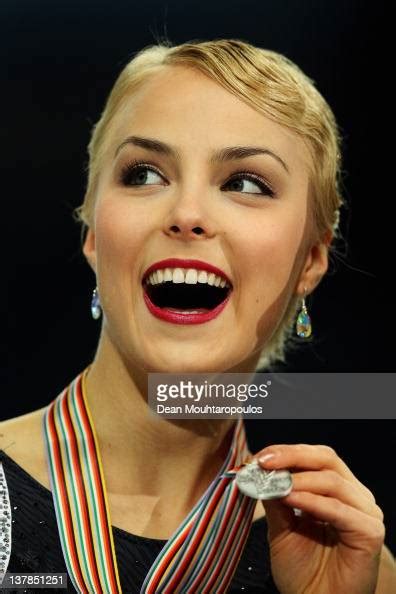 Kiira Korpi Of Finland Poses After Winning The Silver Medal In The