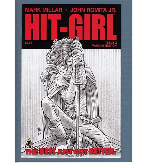 hit girl 2 john romita jr sketch comic cover