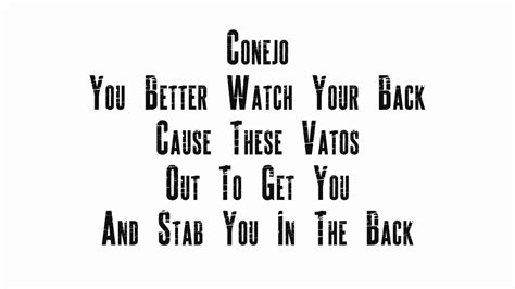 Find the exact moment in a tv show, movie, or music video you want to share. Conejo - Conejo (Watch Your Back) (With Lyrics On Screen ...