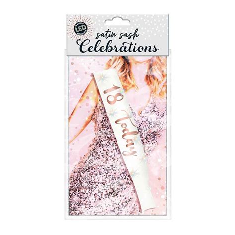 18th birthday flashing cream sash with rose gold lettering girls costu au
