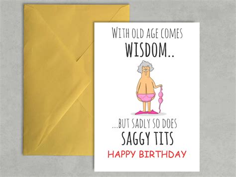 birthday card womens funny rude mother aunt friend etsy