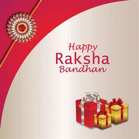 Happy Raksha Bandhan Celebration Greeting Card With Ts And Crystal