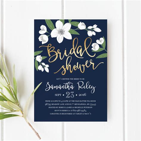 printable bridal shower invitation templates doctemplates