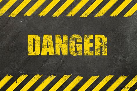 Concrete Background With Grunge Danger Sign Stock Photo Crushpixel