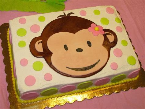 Pink Mod Monkey Monkey Birthday Cakes Monkey Birthday Parties