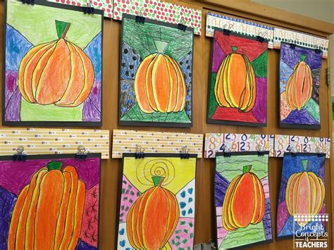 2592x1936 rainbow jack o lanter step 2 trace a pumpkin face kids art. Scarecrows and Pumpkins: Time for Fall