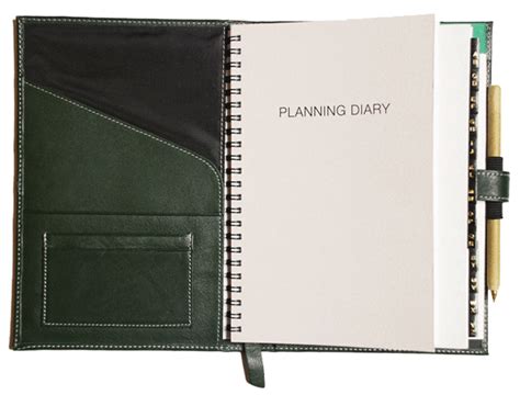 Leather Spiral Bound Planning Diary Full Grain Spiral Planners