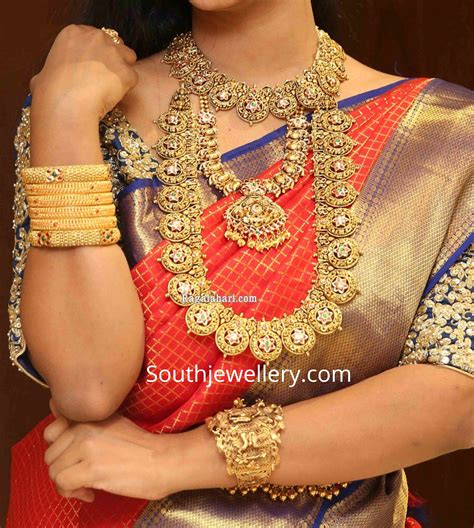 22k Gold Traditional Bottu Mala Set By Manepally Indian Jewellery Designs