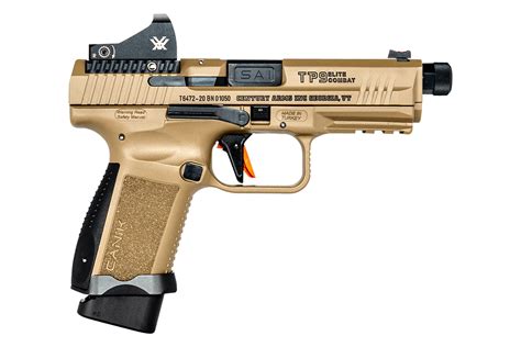 Canik Tp9 Elite Combat Fde 9mm Pistol With Vortex Viper 6 Moa Red Dot