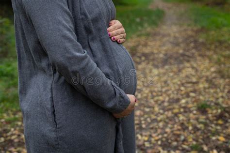 Pregnant Belly Bump Outdoor Stock Image Image Of Care Body 200499275