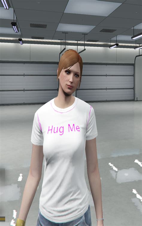 Hug Me T Shirt For Mp Female Gta5