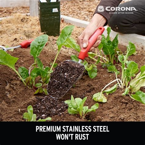 Corona Clipper Premium Stainless Steel Comfortgel Garden Scoop