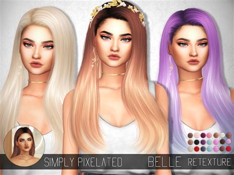 Sims 4 Hairs ~ The Sims Resource S Club S Belle Hair