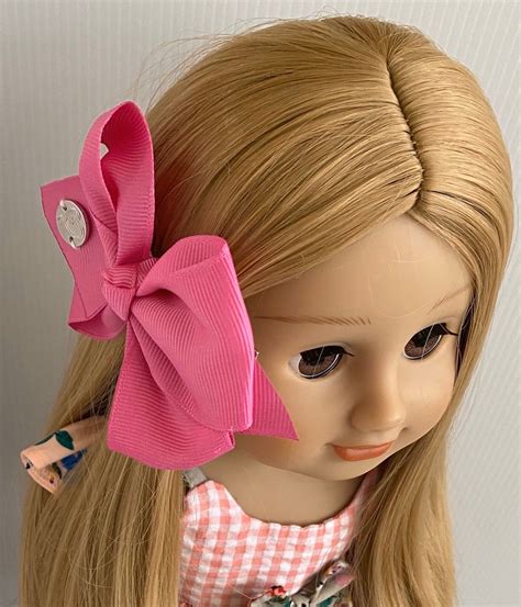 4 Inch Hot Pink Hair Bow Bow With An Alligator Clip Small Etsy Uk