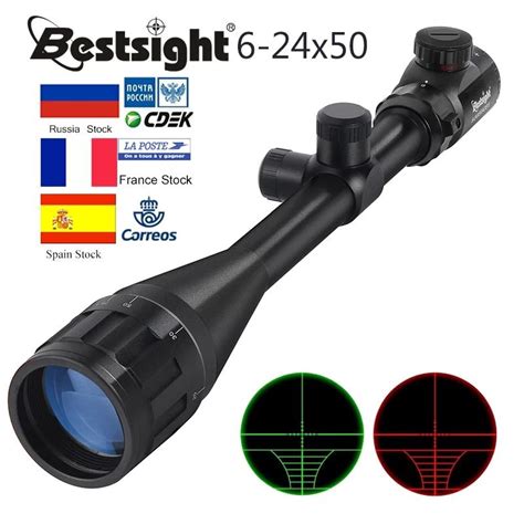 Bestsight 6 24x50 Aoe Tactical Optical Rifle Scope Red And Green Mil