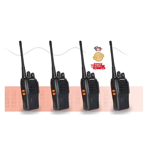 Baofeng Bf 888s 2pairpasang 4 Units Walkie Talkie 16 Channel Outdoor
