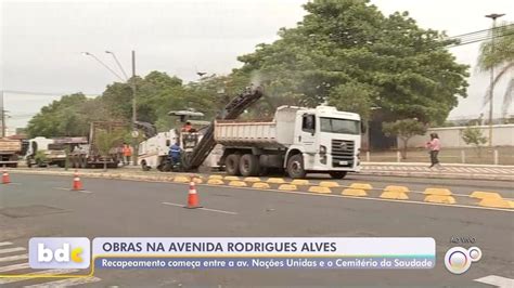 Obras De Recapeamento Interditam Trechos Da Avenida Rodrigues Alves Em Bauru Bauru E Marília G1