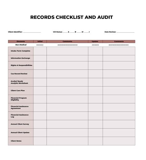 Printable Medical Chart Audit Tool Template Printable Templates Free