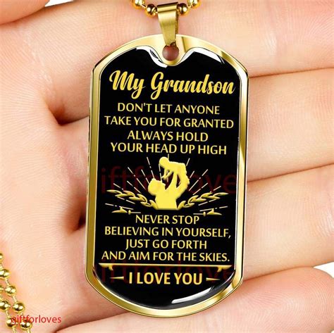 Shop for the perfect grandma and grandson gift from our wide selection of designs, or create your own personalized gifts. To My Grandson Dog Tag : Grandson Gifts From Grandparents ...