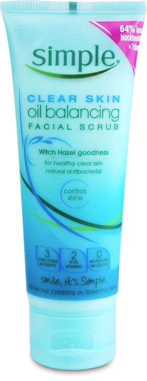 Simple Clear Skin Oil Balancing Facial Scrub 75ml Medino