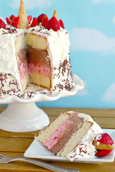 Food lion cakes prices, designs, and ordering process. Neapolitan Ice Cream Cake | homemade- Food Meanderings