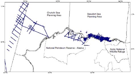 10 2 D Seismic Survey Lines Shot In The Chukchi Sea And Beaufort Sea