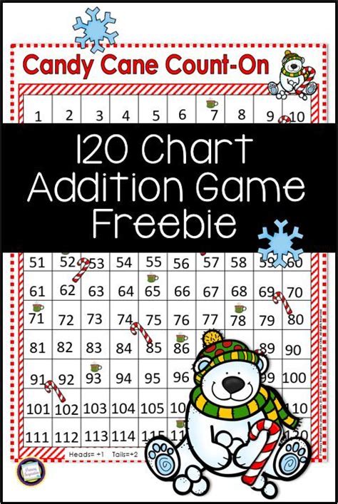 120 Chart Christmas Addition Game Christmas Math 120 Chart First