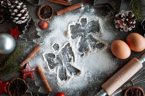 Christmas Baking Flour Angels Digital Backdrop Photography Etsy México