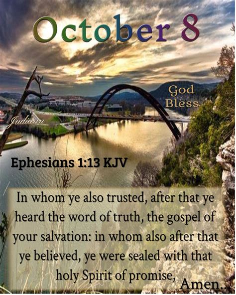 #14888J #October8 2019 #Ephesians1v13 | Good morning god quotes, Daily ...