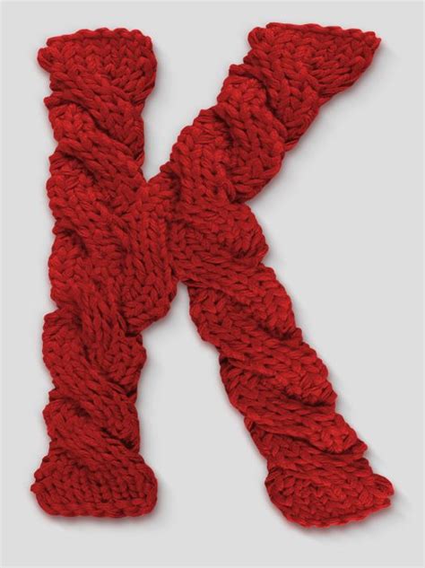Knitted Font Poster2 Crochet Letters Handmade Font Knitting