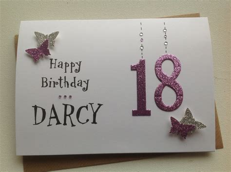 Handmade Personalised 18th Birthday Card Friend Sister Etsy