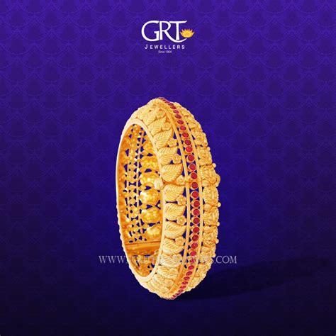 Latest Gold Antique Bangles From Grt Jewellers South India Jewels