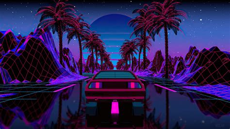 K Synthwave Pyramid Night Rare Gallery Hd Wallpapers