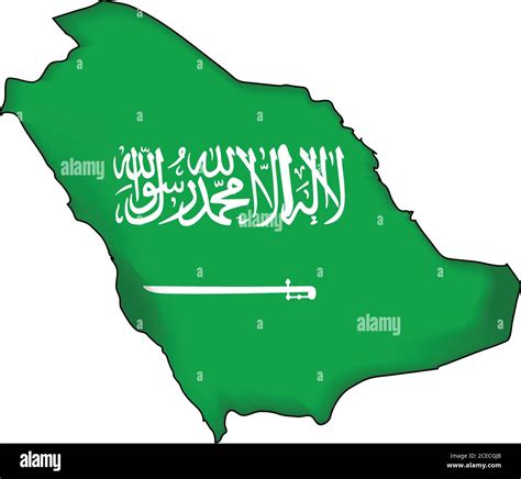Bandera Del Mapa De Arabia Saudita Imagen Vector De Stock Alamy